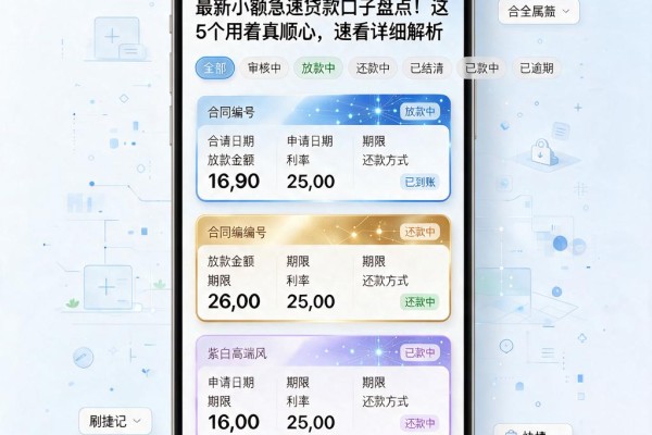 最新小额急速贷款口子盘点！这5个用着真顺心，速看详细解析