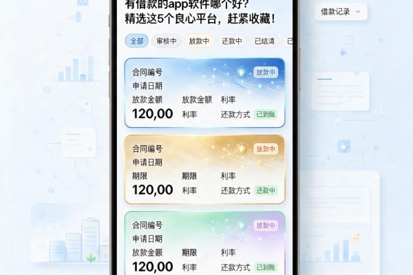 有借款的app软件哪个好?精选这5个良心平台,赶紧收藏!