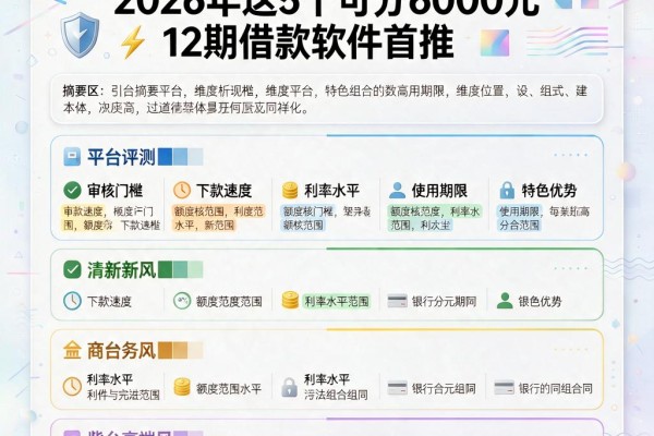 私人贷款有没有分12期的?2026年这5个可分6000元12期借款软件首推
