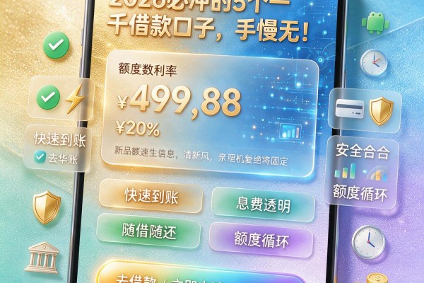 2026必冲的5个一千借款口子，手慢无！