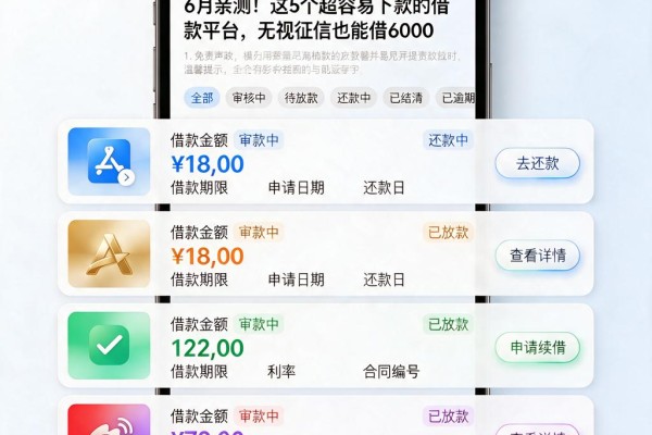 6月亲测!这5个超容易下款的借款平台,无视征信也能借6000