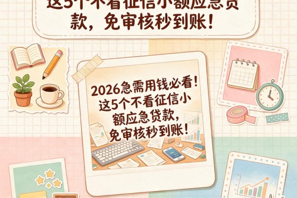 2026急需用钱必看!这5个不看征信小额应急贷款,免审核秒到账!