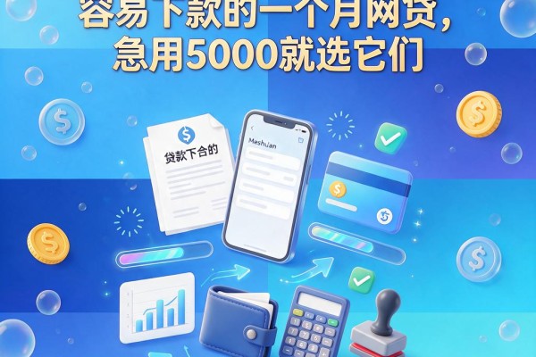 2026必看！盘点5个容易下款的一个月网贷，急用5000就选它们