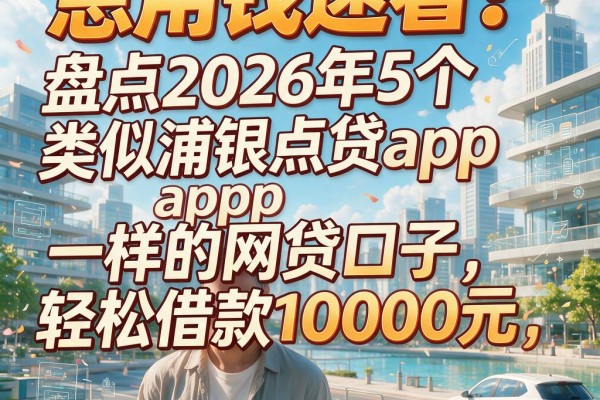 急用钱速看！盘点2026年5个类似浦银点贷app一样的网贷口子，轻松借款10000元
