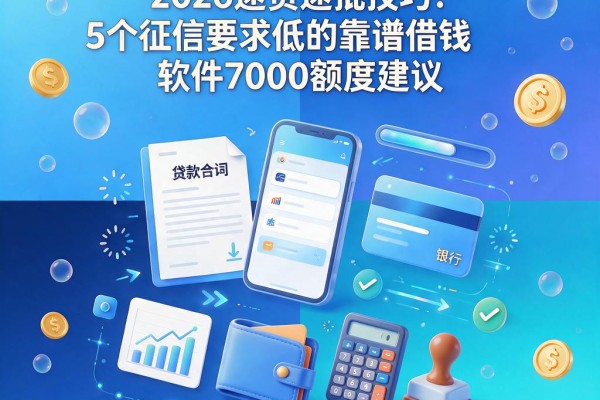 不看查询不看大数据不看负债!2026速贷速批技巧:5个征信要求低的靠谱借钱软件7000额度建议