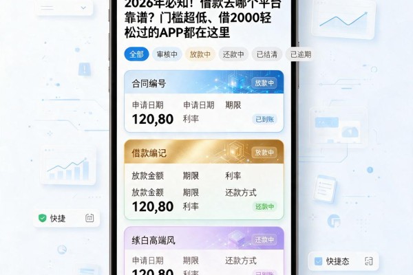 2026年必知!借款去哪个平台靠谱?门槛超低、借2000轻松过的APP都在这里