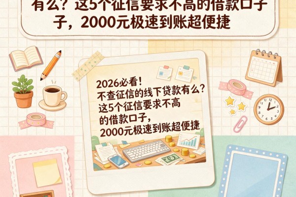 2026必看!不查征信的线下贷款有么?这5个征信要求不高的借款口子,2000元极速到账超便捷
