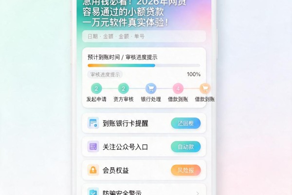 急用钱必看！2026年网贷容易通过的小额贷款一万元软件真实体验