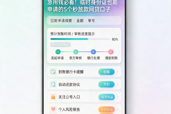急用钱必看!临时身份证也能申请的5个秒放款网贷口子