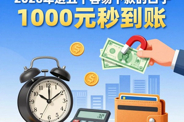 年底急用钱?2026年这五个容易下款的口子,1000元秒到账!