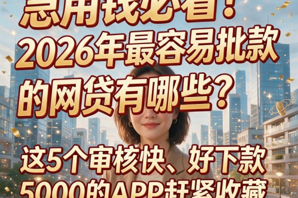 急用钱必看!2026年最容易批款的网贷有哪些?这5个审核快、好下款5000的APP赶紧收藏