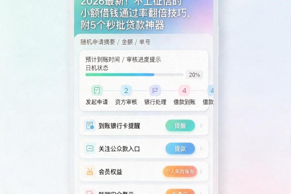 2026最新！不上征信的小额借钱通过率翻倍技巧，附5个秒批贷款神器