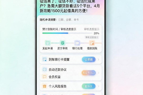 征信黑了、征信不好、征信烂成黑户？急需大额贷款看这5个平台，4月新攻略1500元起借真的方便！