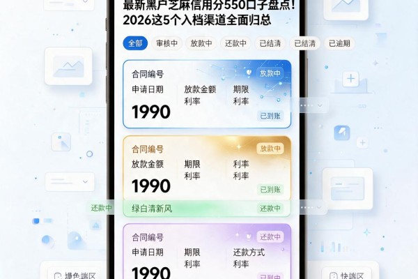 最新黑户芝麻信用分550口子盘点!2026这5个入档渠道全面归总