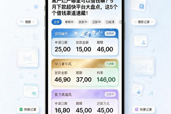 黑户烂户哪里可以借钱嘛？5月下款超快平台大盘点，这5个借钱渠道速藏！