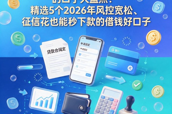 2026无视风控征信花的口子大盘点!精选5个2026年风控宽松、征信花也能秒下款的借钱好口子