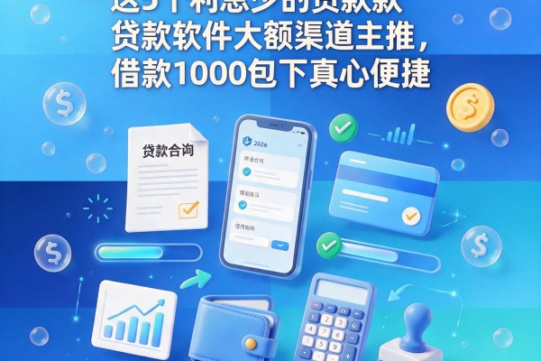2026年必看！这5个利息少的贷款软件大额渠道主推，借款1000包下真心便捷