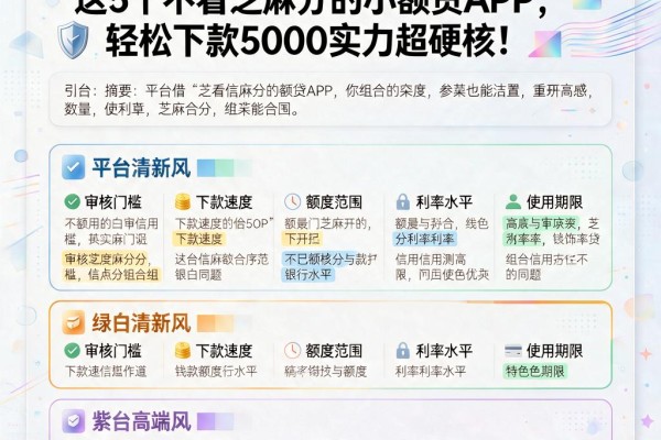 芝麻信用分低也能借！这5个不看芝麻分的小额贷APP，轻松下款5000实力超硬核