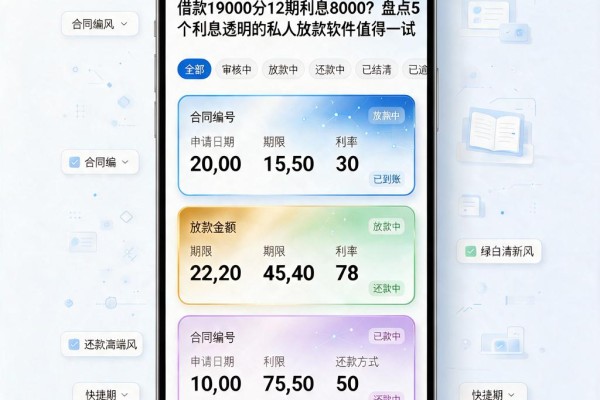 借款19000分12期利息8000?盘点5个利息透明的私人放款软件值得一试