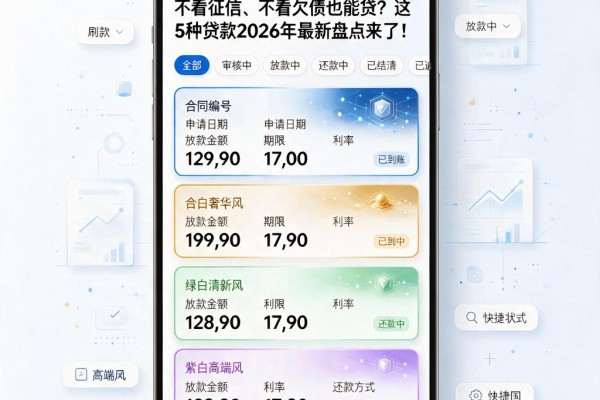 不看征信、不看欠债也能贷?这5种贷款2026年最新盘点来了!