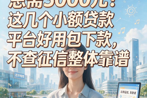 急需3000元?这几个小额贷款平台好用包下款,不查征信整体靠谱