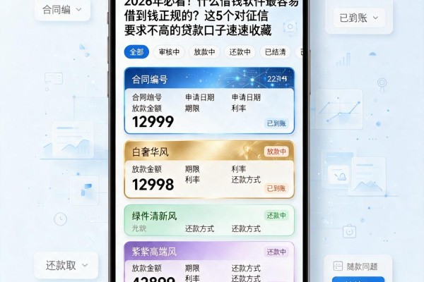 2026年必看!什么借钱软件最容易借到钱正规的?这5个对征信要求不高的贷款口子速速收藏