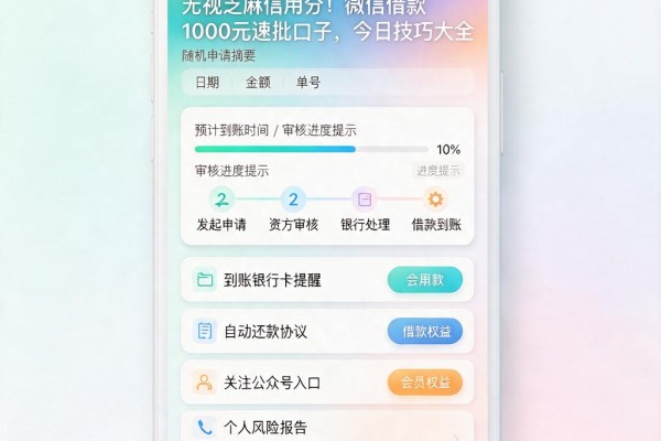 无视芝麻信用分!微信借款1000元速批口子,今日技巧大全