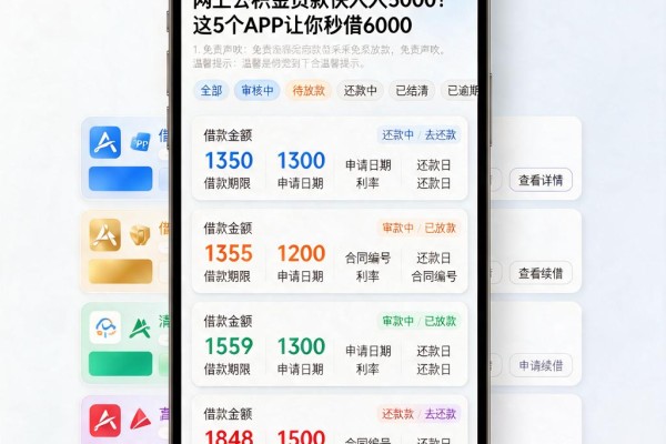 网上公积金贷款快人人5000!这5个APP让你秒借6000
