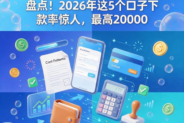 黑户通过率高的小额贷款盘点!2026年这5个口子下款率惊人,最高20000