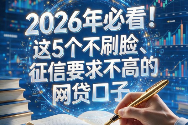2026年必看!这5个不刷脸、征信要求不高的网贷口子,秒过救急帮衬你