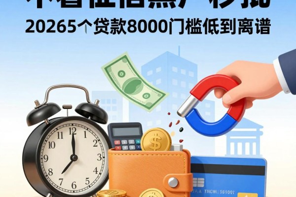 不看征信黑户秒批!2026这5个贷款软件借钱8000门槛低到离谱