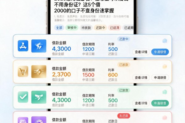 2026急用钱必看！在哪里可以借钱不用身份证？这5个借2000的口子不查身份速掌握