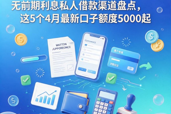 黑户专属!无前期利息私人借款渠道盘点,这5个4月最新口子额度5000起