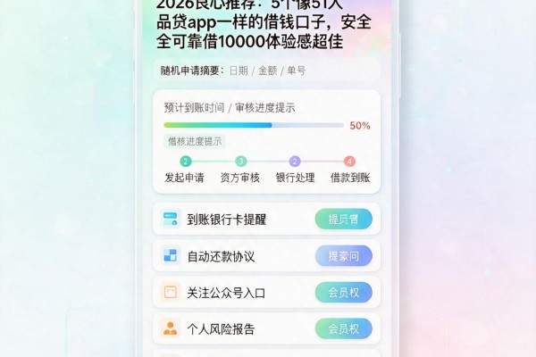 2026良心推荐：5个像51人品贷app一样的借钱口子，安全可靠借10000体验感超佳