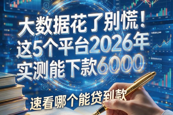大数据花了别慌!这5个平台2026年实测能下款6000,速看哪个能贷到款