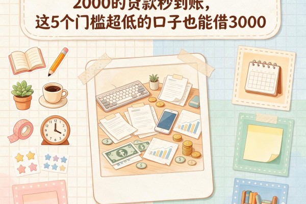 急用钱必看!不查征信借2000的贷款秒到账,这5个门槛超低的口子也能借3000