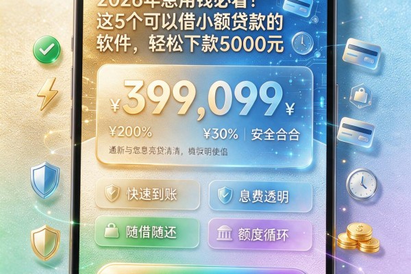 2026年急用钱必看！这5个可以借小额贷款的软件，轻松下款5000元