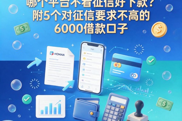 速申!2026黑户必看:哪个平台不看征信好下款?附5个对征信要求不高的6000借款口子