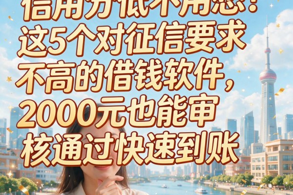 信用分低不用愁！这5个对征信要求不高的借钱软件，2000元也能审核通过快速到账