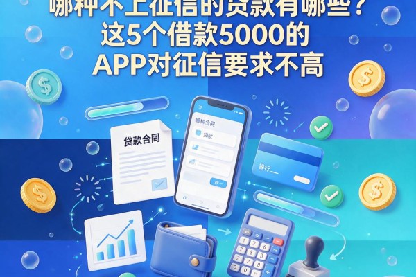 2026年新渠道曝光!哪种不上征信的贷款有哪些?这5个借款5000的APP对征信要求不高