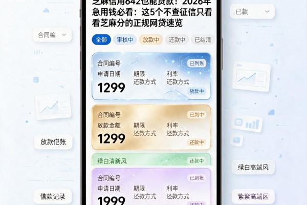 芝麻信用642也能贷款！2026年急用钱必看：这5个不查征信只看芝麻分的正规网贷速览