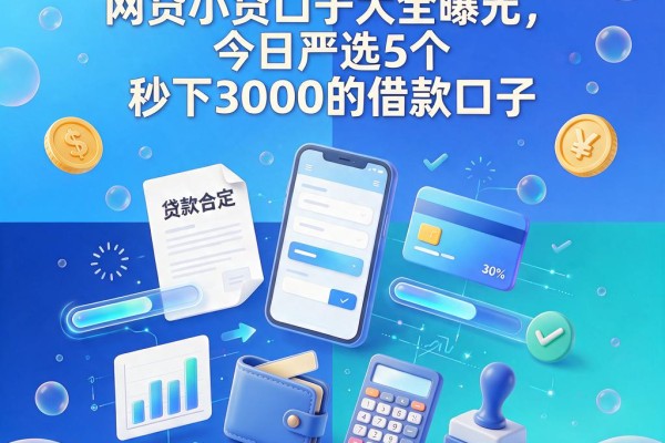 2026必藏！网贷小贷口子大全曝光，今日严选5个秒下3000的借款口子