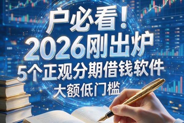 黑户必看!2026刚出炉的5个正规分期借钱软件,大额低门槛,50000内借款超省心