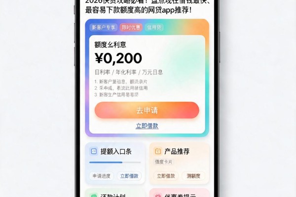 2026快贷攻略必看!盘点现在借钱最快、最容易下款额度高的网贷app推荐