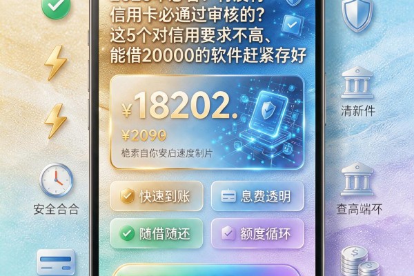 2026年必看!有没有信用卡必通过审核的?这5个对信用要求不高、能借20000的软件赶紧存好