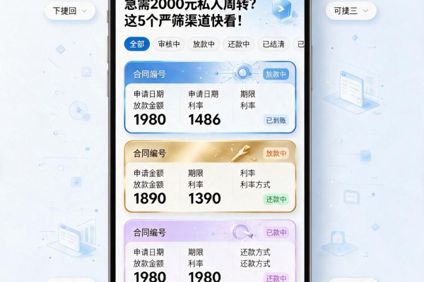 急需2000元私人周转？这5个严筛渠道快看！