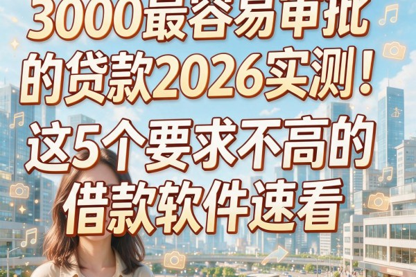 3000最容易审批的贷款2026实测!这5个要求不高的借款软件速看