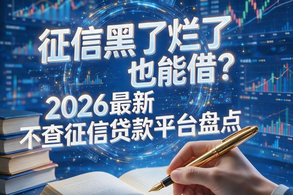 征信黑了烂了也能借？2026最新不查征信贷款平台盘点，年底银行不放款也不慌！