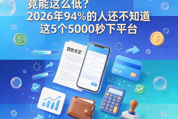 芝麻信用分做贷款利息竟能这么低?2026年94%的人还不知道这5个5000秒下平台