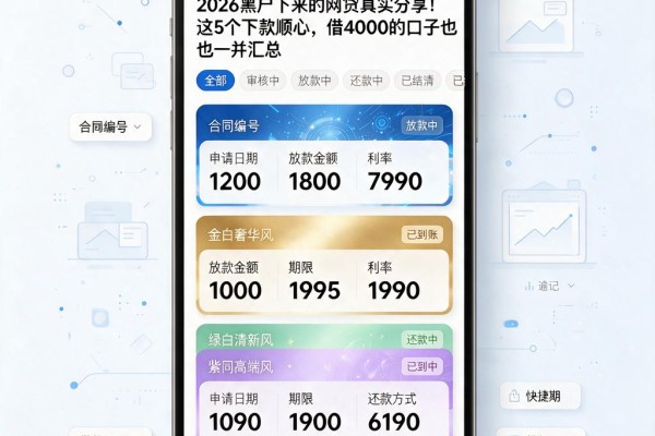 2026黑户下来的网贷真实分享!这5个下款顺心,借4000的口子也一并汇总